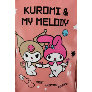 Костюм двойка детский №46687 "Kuromi2" кулирка с лайкрой (р-ры: 98-140) розовый Костюм двойка детский №46687 "Kuromi2" кулирка с лайкрой (р-ры: 98-140) розовый