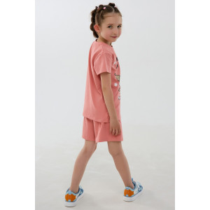 Костюм двойка детский №46687 "Kuromi2" кулирка с лайкрой (р-ры: 98-140) розовый Костюм двойка детский №46687 "Kuromi2" кулирка с лайкрой (р-ры: 98-140) розовый