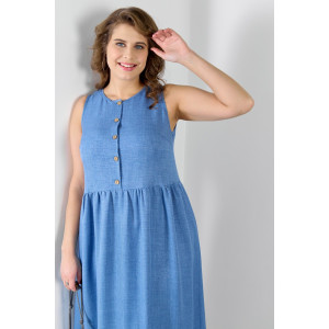 Платье женское "Каприз-1" плательная ткань (р-ры: 48-58) синий Платье женское "Каприз-1" плательная ткань (р-ры: 48-58) синий