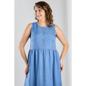 Платье женское "Каприз-1" плательная ткань (р-ры: 48-58) синий Платье женское "Каприз-1" плательная ткань (р-ры: 48-58) синий