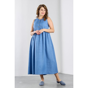 Платье женское "Каприз-1" плательная ткань (р-ры: 48-58) синий Платье женское "Каприз-1" плательная ткань (р-ры: 48-58) синий