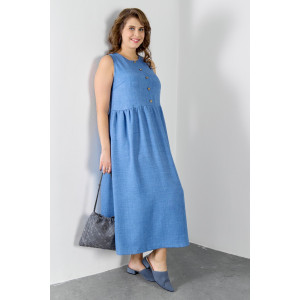 Платье женское "Каприз-1" плательная ткань (р-ры: 48-58) синий Платье женское "Каприз-1" плательная ткань (р-ры: 48-58) синий