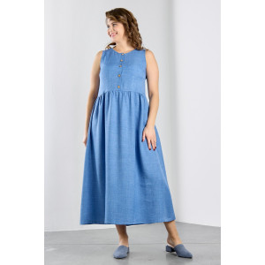 Платье женское "Каприз-1" плательная ткань (р-ры: 48-58) синий Платье женское "Каприз-1" плательная ткань (р-ры: 48-58) синий