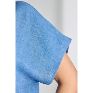 Блузка женская "Каприз-3" плательная ткань (р-ры: 48-58) синий