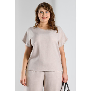 Блузка женская "Каприз-3" плательная ткань (р-ры: 48-58) бежевый