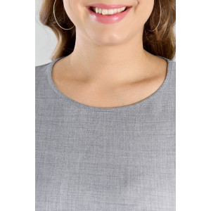 Блузка женская "Каприз-3" плательная ткань (р-ры: 48-58) серый