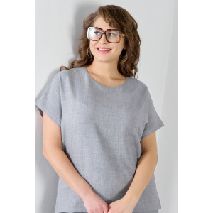 Блузка женская "Каприз-3" плательная ткань (р-ры: 48-58) серый