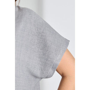 Блузка женская "Каприз-3" плательная ткань (р-ры: 48-58) серый