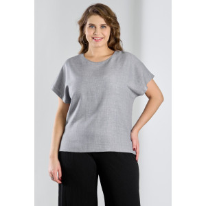 Блузка женская "Каприз-3" плательная ткань (р-ры: 48-58) серый