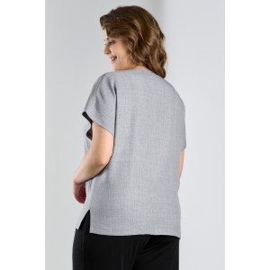 Блузка женская "Каприз-3" плательная ткань (р-ры: 48-58) серый