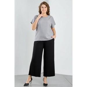 Блузка женская "Каприз-3" плательная ткань (р-ры: 48-58) серый