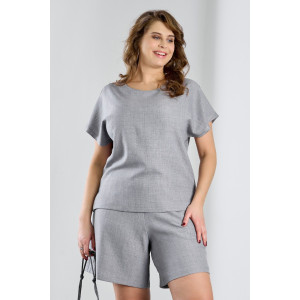 Шорты женские "Каприз-4" плательная ткань (р-ры: 48-58) серый