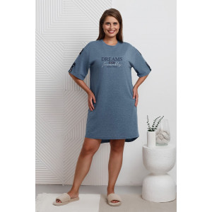 Туника женская "Всплеск-2" кулирка меланж (р-ры: 48-58) синий Туника женская "Всплеск-2" кулирка меланж (р-ры: 48-58) синий