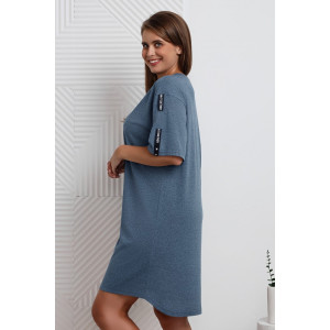 Туника женская "Всплеск-2" кулирка меланж (р-ры: 48-58) синий Туника женская "Всплеск-2" кулирка меланж (р-ры: 48-58) синий
