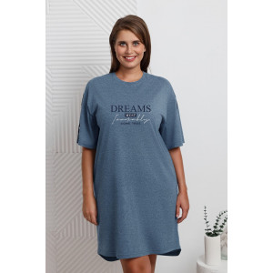 Туника женская "Всплеск-2" кулирка меланж (р-ры: 48-58) синий Туника женская "Всплеск-2" кулирка меланж (р-ры: 48-58) синий