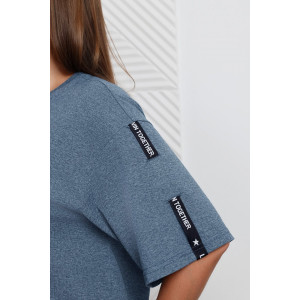 Туника женская "Всплеск-2" кулирка меланж (р-ры: 48-58) синий Туника женская "Всплеск-2" кулирка меланж (р-ры: 48-58) синий