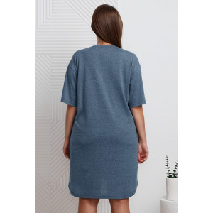 Туника женская "Всплеск-2" кулирка меланж (р-ры: 48-58) синий Туника женская "Всплеск-2" кулирка меланж (р-ры: 48-58) синий