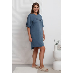 Туника женская "Всплеск-2" кулирка меланж (р-ры: 48-58) синий Туника женская "Всплеск-2" кулирка меланж (р-ры: 48-58) синий