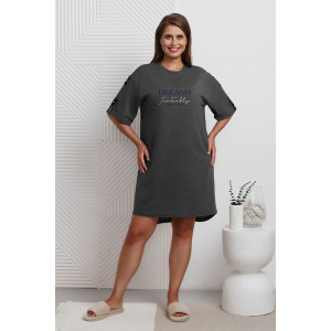 Туника женская "Всплеск-2" кулирка меланж (р-ры: 48-58) графитовый Туника женская "Всплеск-2" кулирка меланж (р-ры: 48-58) графитовый