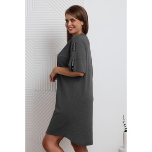 Туника женская "Всплеск-2" кулирка меланж (р-ры: 48-58) графитовый Туника женская "Всплеск-2" кулирка меланж (р-ры: 48-58) графитовый