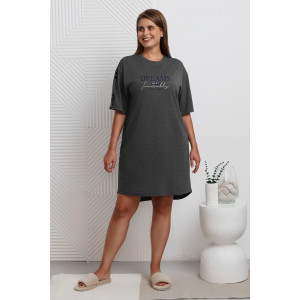 Туника женская "Всплеск-2" кулирка меланж (р-ры: 48-58) графитовый Туника женская "Всплеск-2" кулирка меланж (р-ры: 48-58) графитовый