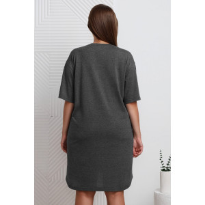 Туника женская "Всплеск-2" кулирка меланж (р-ры: 48-58) графитовый Туника женская "Всплеск-2" кулирка меланж (р-ры: 48-58) графитовый