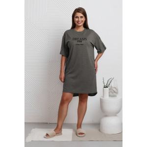 Туника женская "Всплеск-2" кулирка меланж (р-ры: 48-58) коричневый Туника женская "Всплеск-2" кулирка меланж (р-ры: 48-58) коричневый