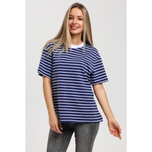 Футболка женская "Брина-2" кулирка с лайкрой (р-ры: 44-54) синий Футболка женская "Брина-2" кулирка с лайкрой (р-ры: 44-54) синий