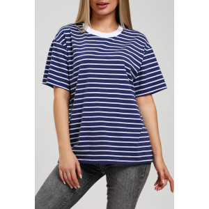 Футболка женская "Брина-2" кулирка с лайкрой (р-ры: 44-54) синий Футболка женская "Брина-2" кулирка с лайкрой (р-ры: 44-54) синий