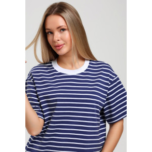 Футболка женская "Брина-2" кулирка с лайкрой (р-ры: 44-54) синий Футболка женская "Брина-2" кулирка с лайкрой (р-ры: 44-54) синий