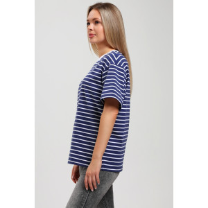 Футболка женская "Брина-2" кулирка с лайкрой (р-ры: 44-54) синий Футболка женская "Брина-2" кулирка с лайкрой (р-ры: 44-54) синий