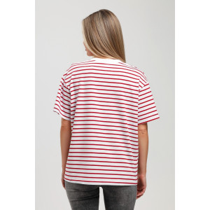 Футболка женская "Брина-2" кулирка с лайкрой (р-ры: 44-54) красный Футболка женская "Брина-2" кулирка с лайкрой (р-ры: 44-54) красный