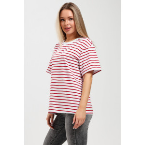 Футболка женская "Брина-2" кулирка с лайкрой (р-ры: 44-54) красный Футболка женская "Брина-2" кулирка с лайкрой (р-ры: 44-54) красный