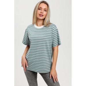 Футболка женская "Брина-2" кулирка с лайкрой (р-ры: 44-54) серо-зеленый Футболка женская "Брина-2" кулирка с лайкрой (р-ры: 44-54) серо-зеленый