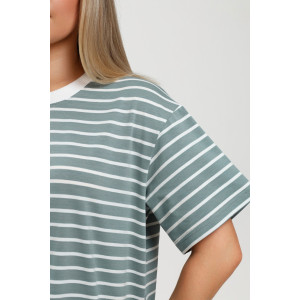 Футболка женская "Брина-2" кулирка с лайкрой (р-ры: 44-54) серо-зеленый Футболка женская "Брина-2" кулирка с лайкрой (р-ры: 44-54) серо-зеленый