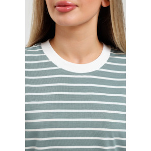 Футболка женская "Брина-2" кулирка с лайкрой (р-ры: 44-54) серо-зеленый Футболка женская "Брина-2" кулирка с лайкрой (р-ры: 44-54) серо-зеленый