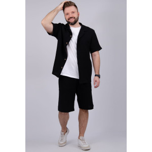 Костюм двойка мужской "Мэтью" муслин (р-ры: 48-58) черный Костюм двойка мужской "Мэтью" муслин (р-ры: 48-58) черный