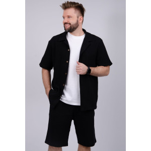 Костюм двойка мужской "Мэтью" муслин (р-ры: 48-58) черный Костюм двойка мужской "Мэтью" муслин (р-ры: 48-58) черный