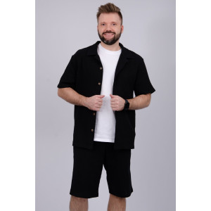 Костюм двойка мужской "Мэтью" муслин (р-ры: 48-58) черный Костюм двойка мужской "Мэтью" муслин (р-ры: 48-58) черный