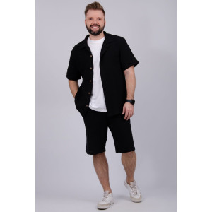 Костюм двойка мужской "Мэтью" муслин (р-ры: 48-58) черный Костюм двойка мужской "Мэтью" муслин (р-ры: 48-58) черный