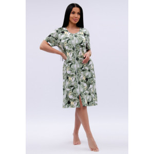 Халат женский "Рената" кулирка (р-ры: 50-60) лилии Халат женский "Рената" кулирка (р-ры: 50-60) лилии