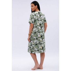 Халат женский "Рената" кулирка (р-ры: 50-60) лилии Халат женский "Рената" кулирка (р-ры: 50-60) лилии