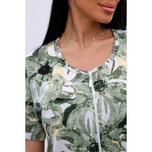 Халат женский "Рената" кулирка (р-ры: 50-60) лилии Халат женский "Рената" кулирка (р-ры: 50-60) лилии