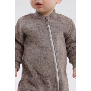 Комбинезон детский 2452-Фут "Футер" футер 3-х нитка с начёсом (р-ры: 68-86) коричневый Комбинезон детский 2452-Фут "Футер" футер 3-х нитка с начёсом (р-ры: 68-86) коричневый