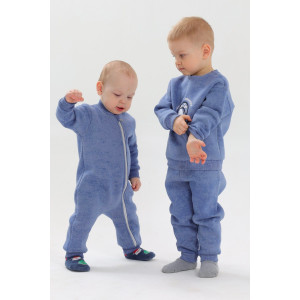 Комбинезон детский 2452-Фут "Футер" футер 3-х нитка с начёсом (р-ры: 68-86) индиго Комбинезон детский 2452-Фут "Футер" футер 3-х нитка с начёсом (р-ры: 68-86) индиго