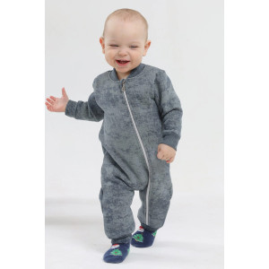 Комбинезон детский 2452-Фут "Футер" футер 3-х нитка с начёсом (р-ры: 68-86) темно-зеленый Комбинезон детский 2452-Фут "Футер" футер 3-х нитка с начёсом (р-ры: 68-86) темно-зеленый