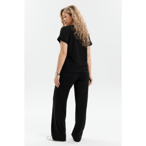 Костюм двойка женский К-067 вискоза-жаккард (р-ры: 46-56) черный