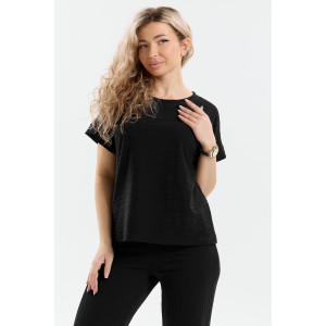 Костюм двойка женский К-067 вискоза-жаккард (р-ры: 46-56) черный