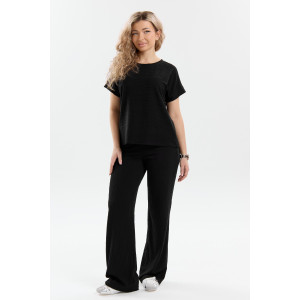 Костюм двойка женский К-067 вискоза-жаккард (р-ры: 46-56) черный