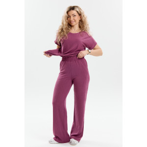 Костюм двойка женский К-067 вискоза-жаккард (р-ры: 46-56) марсала